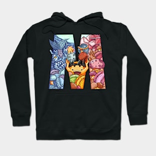 Copy of Copy of Initial Letter M doodle art Hoodie